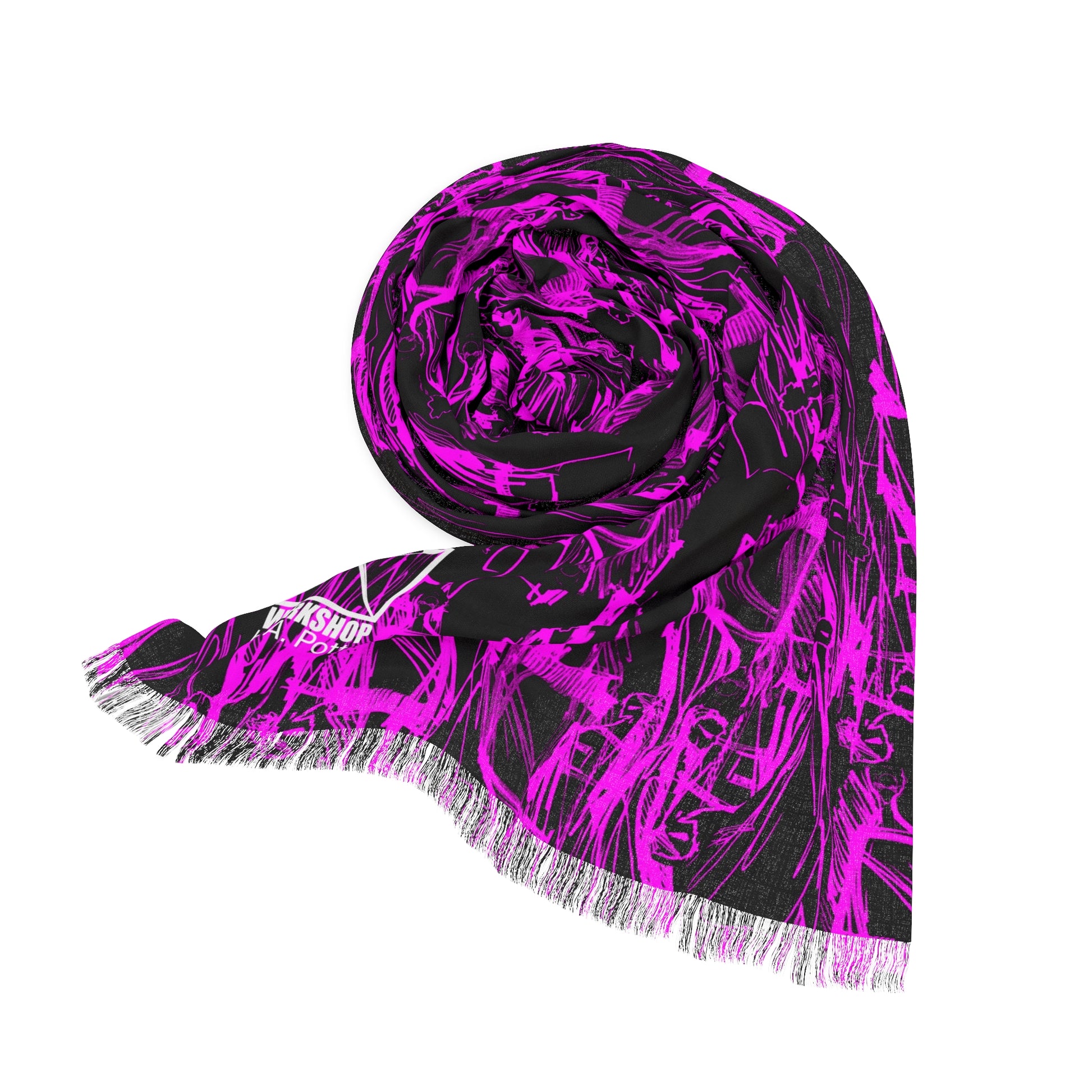 ALL PEOPLE OPTIC SCARF- BLACK/PINK