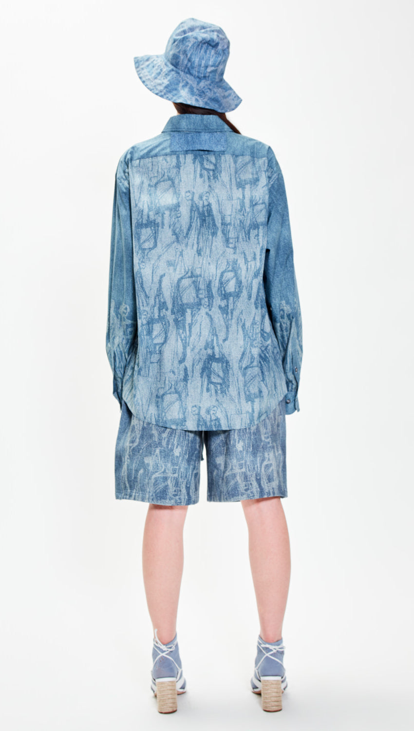 ALL PEOPLE Printed Oversized Shirt