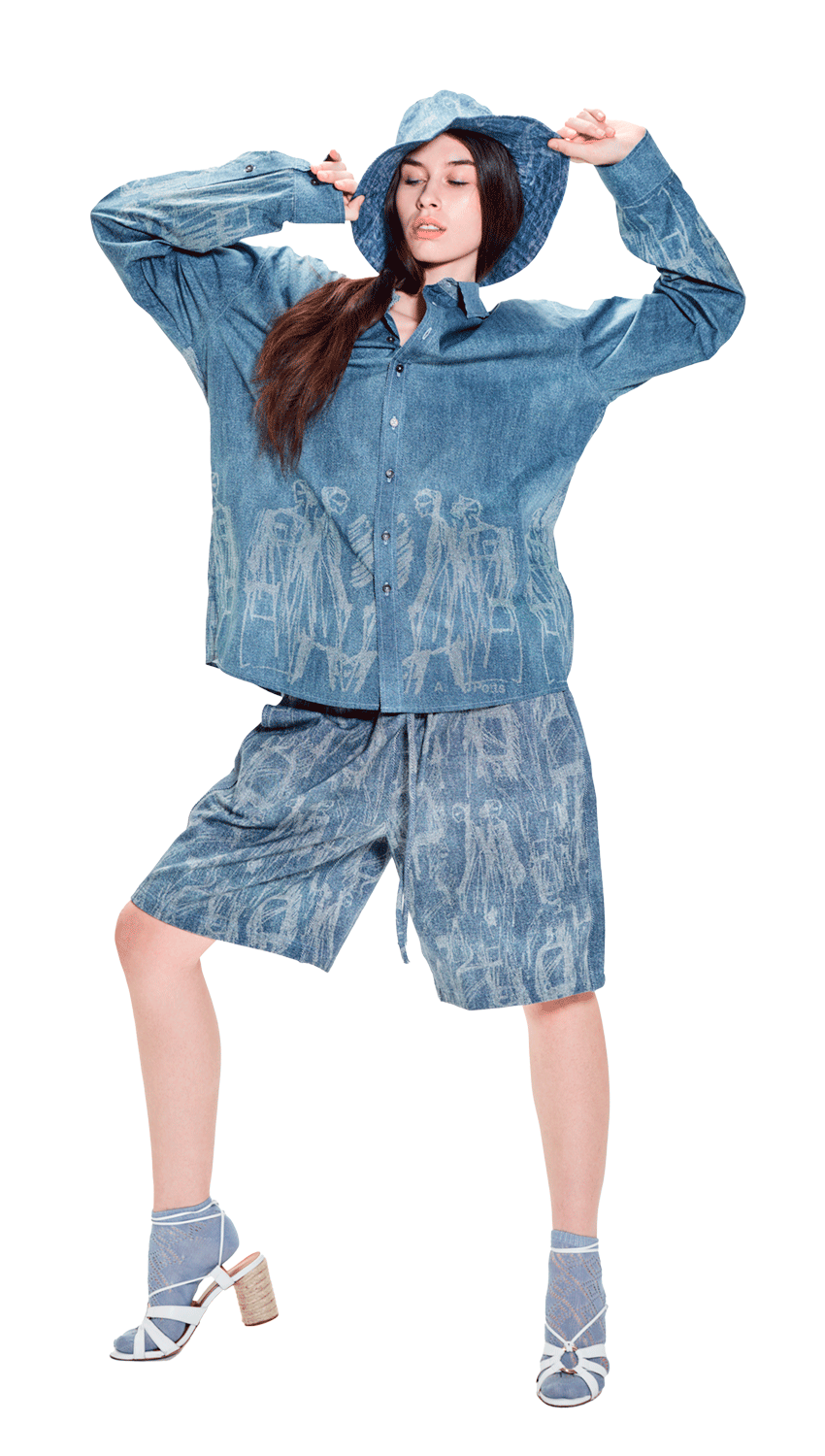 ALL PEOPLE Printed Oversized Shirt