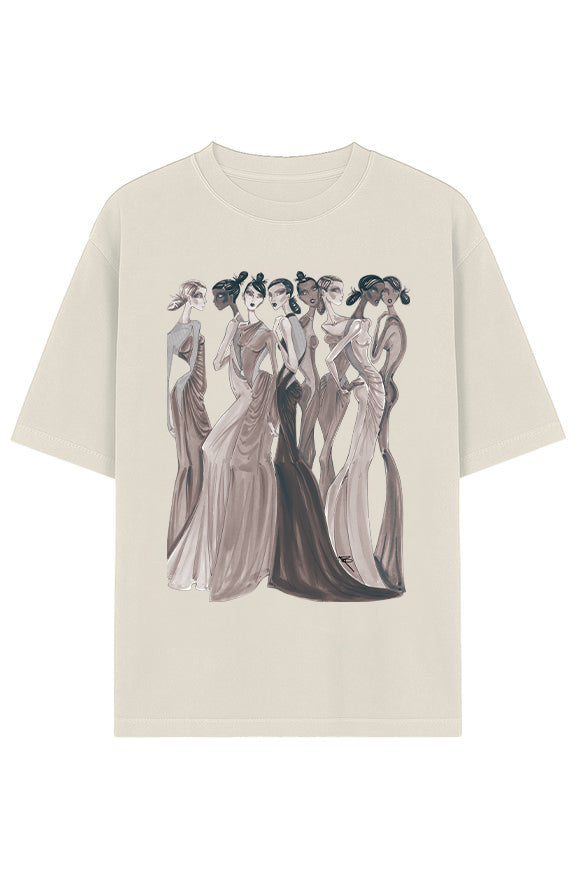SEPIA RAINBOW GIRLS - CREAM URBAN TSHIRT (SHWR)