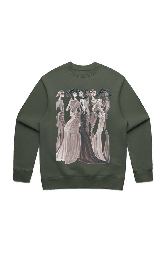 RAINBOW GIRLS RELAXED SWEATSHIRT - CYPRESS