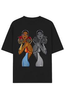 MIRROR EARRINGS - BLACK URBAN T-SHIRT