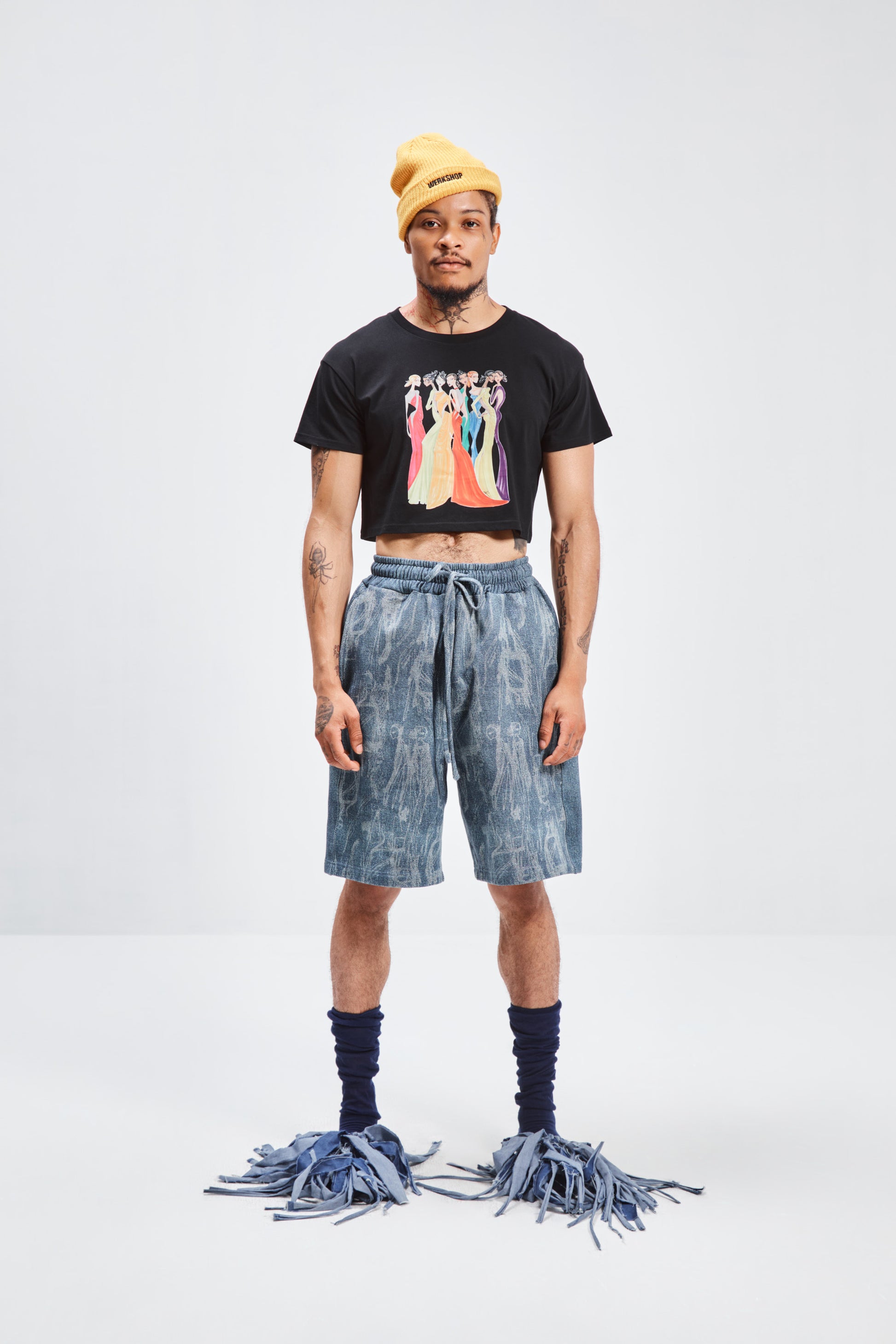 RAINBOW GIRLS CROPPED TEE