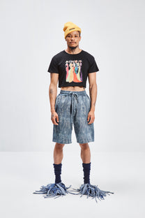 RAINBOW GIRLS CROPPED TEE