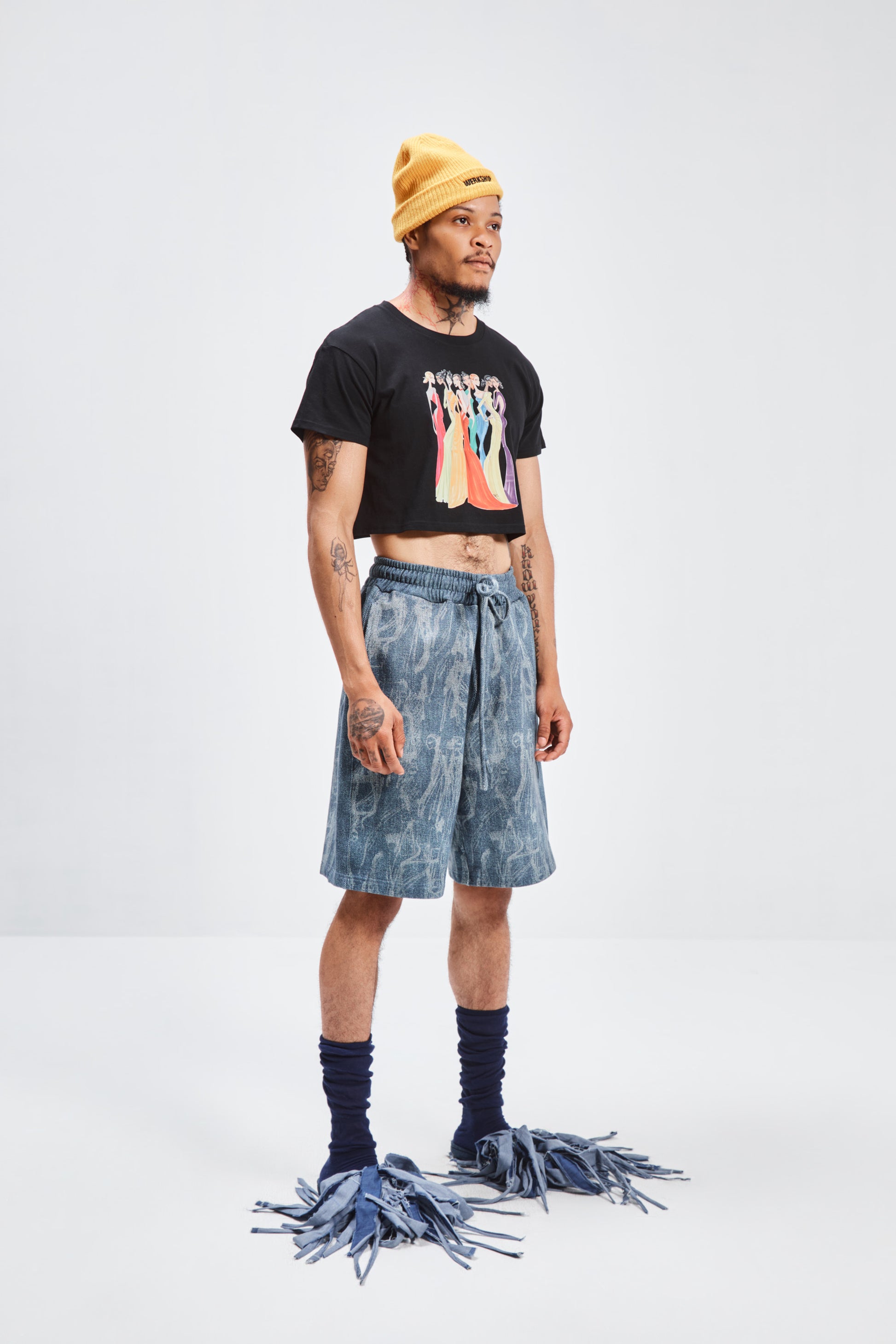 RAINBOW GIRLS CROPPED TEE