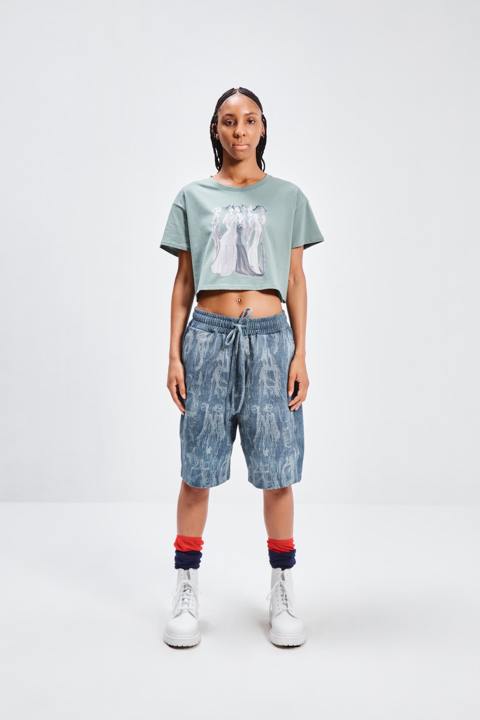 SEPIA GIRLS CROPPED TEE