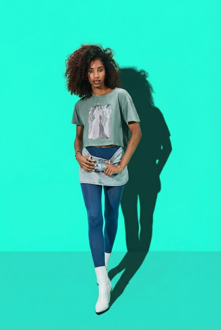 SEPIA GIRLS CROPPED TEE